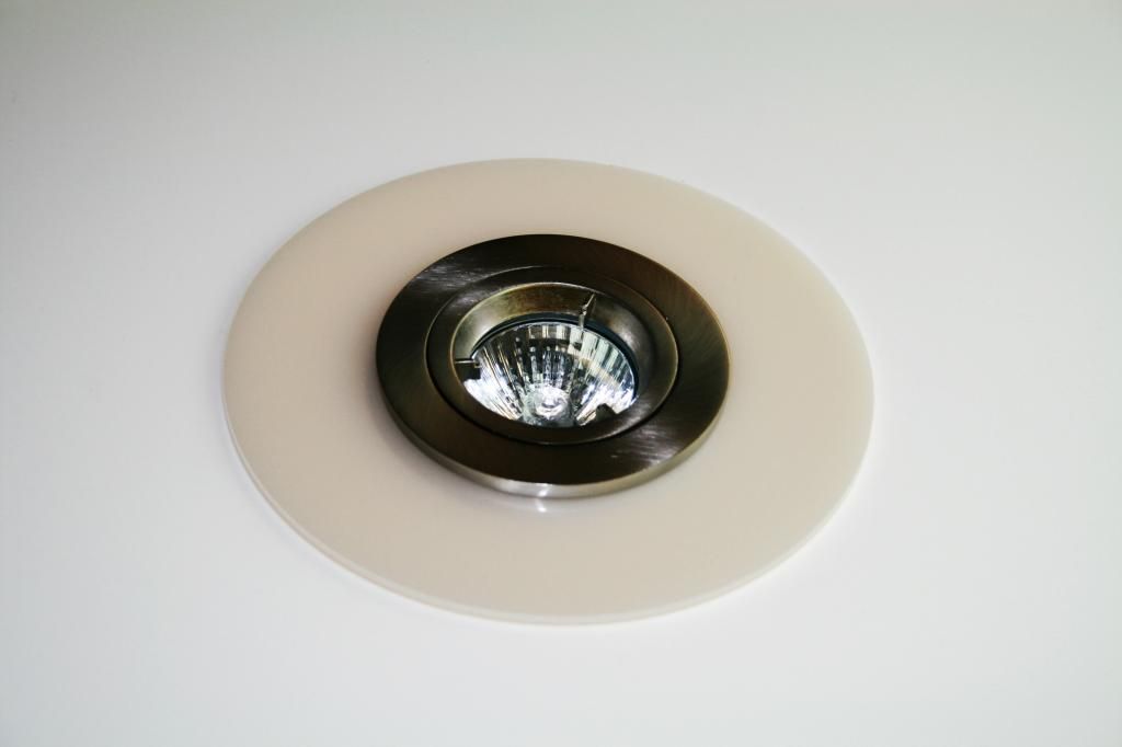 Ceiling light surround Matt Black Custom made