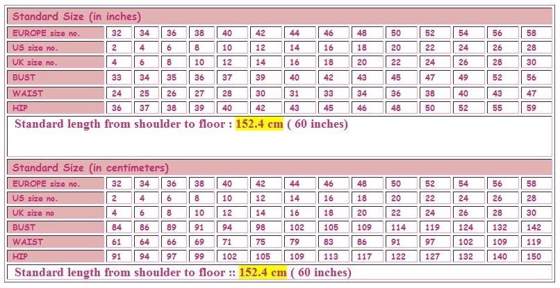 sincerity bridal size chart