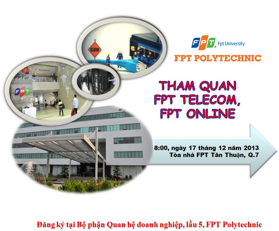 Sinh viên Cao đẳng thực hành FPT Mạng cá cược bóng đá
 tham quan Công ty FPT Telecom và FPT Online.