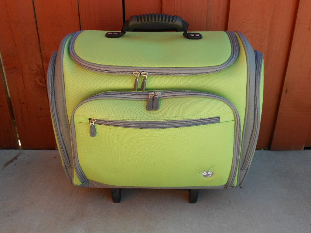 Cricut Personal Cutter Lime Green Rolling Wheeled Travel Tote Bag ...