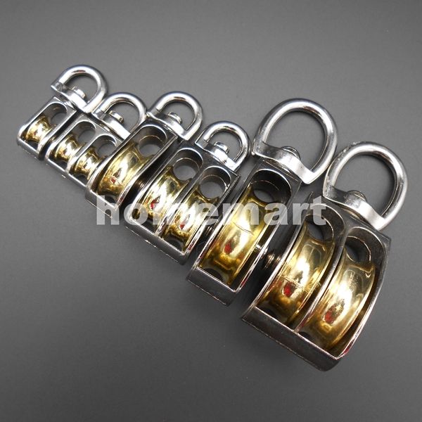 Single/&Double Wheel Swivel fixed Metal Pulley Sheave Hoist Rigging Access U9I2